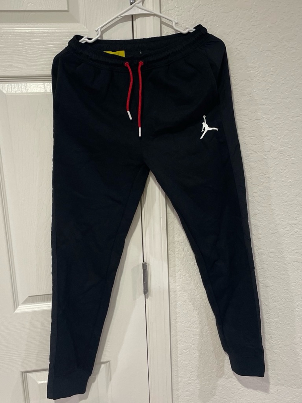 Jordan Black Joggers with Red Drawcord and White Jumpman